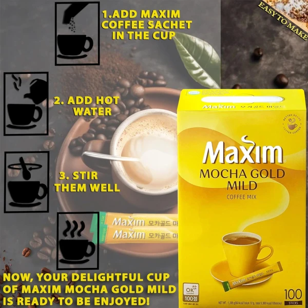Maxim Mocha Gold Mild Coffee Mix (100T)