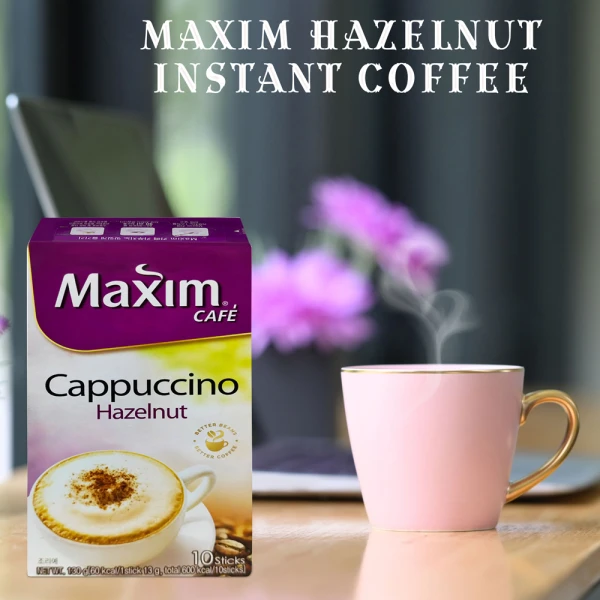 Maxim Cafe Cappuccino Hazelnut Coffee Mix 10T