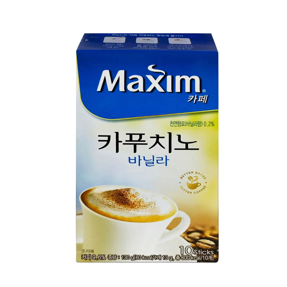 Maxim Cafe Cappuccino Vanilla Coffee Mix 10T