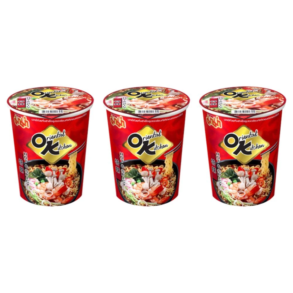 Mama Cup Oriental Kitchen Hot &Spicy 65g (Pack of 3)