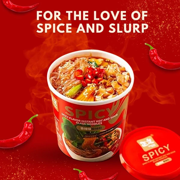 Zhengwen Instant Hot & Sour Instant Potato Noodles 121g