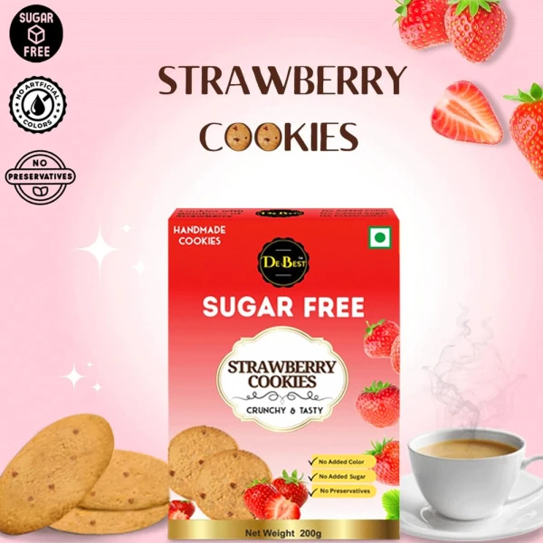 Sugar Free Strawberry Cookies 200g