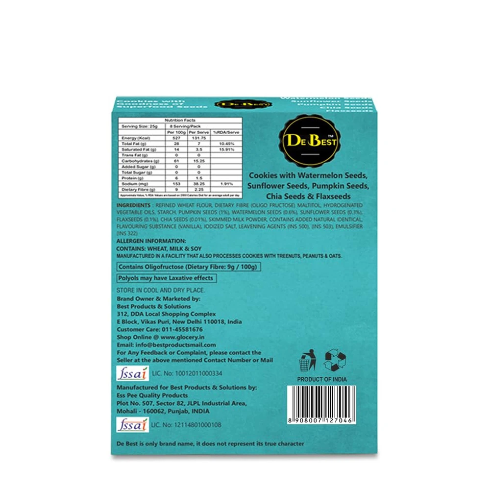 Sugar Free SuperFood Seeds Cookies 200g
