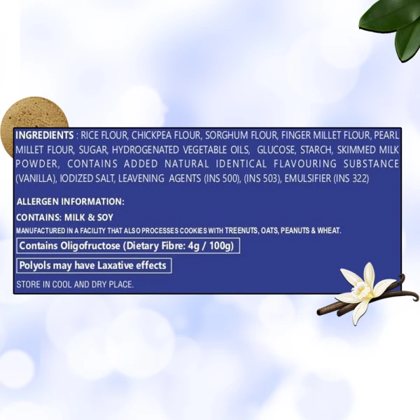 Suger Free Vanilla Digestive Cookies 200g