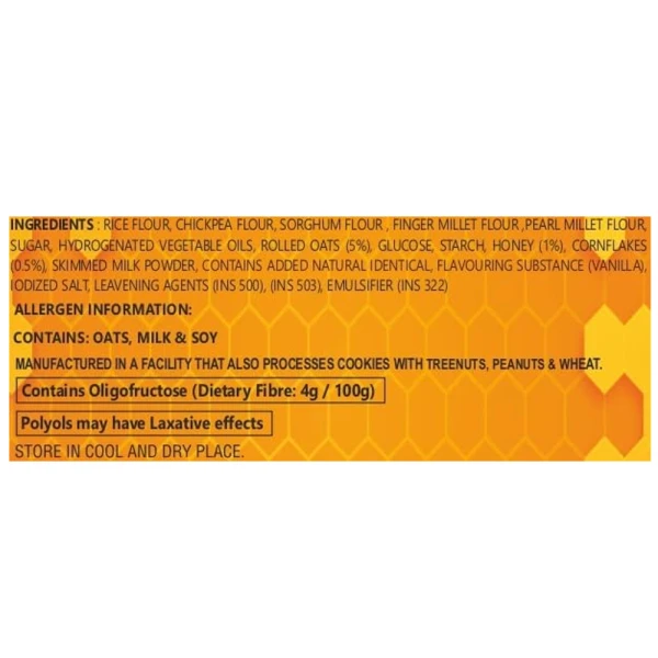 Honey & Rolled Oats Sugar Free Cookies 200g