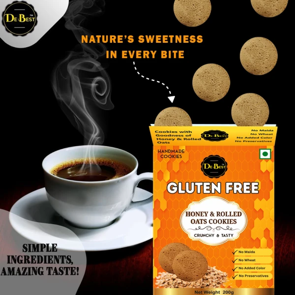 Honey & Rolled Oats Sugar Free Cookies 200g