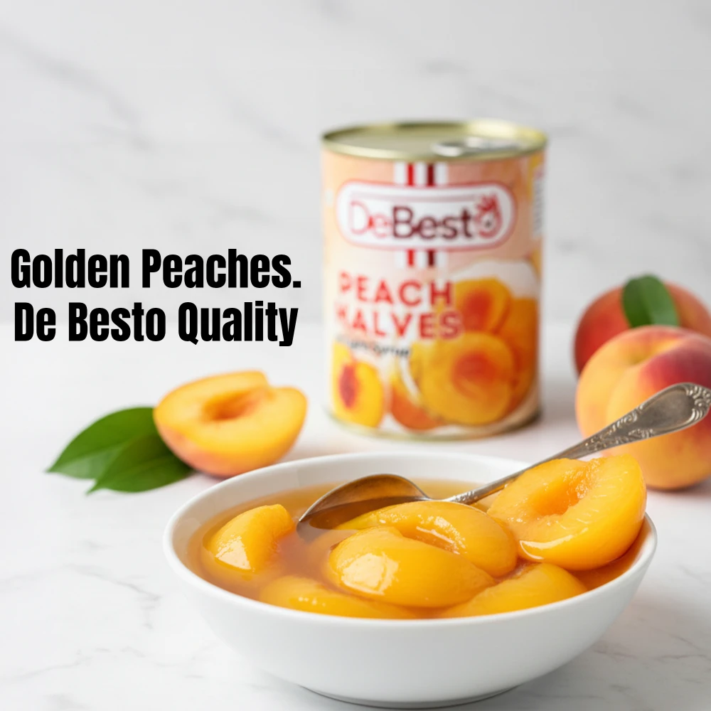 De Besto Yellow Cling Peach Halves 850g