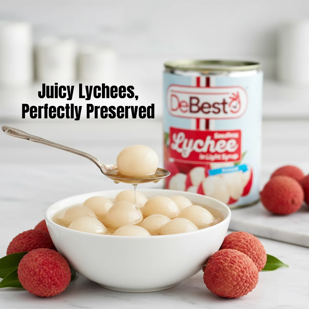 De Besto Lychee In Light Syrup 565g