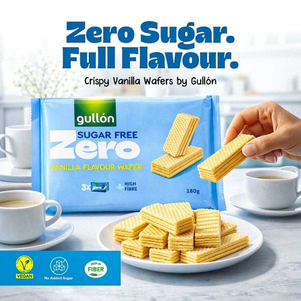 Gullon Sugar Free Vanilla Flavour Wafer 180g