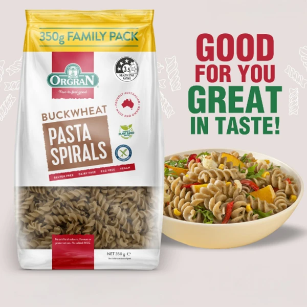 Orgran Buckwheat Spiral Pasta 350g