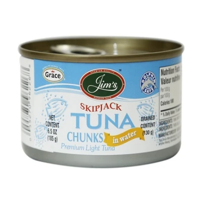 Jim's Tuna Chunks In Water 185g