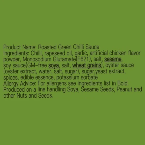 Umai Roasted Green Chilli Sauce 218g