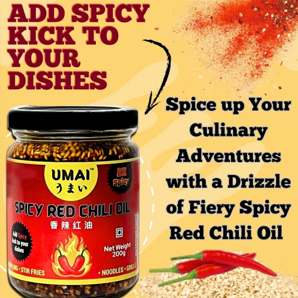 Umai Spicy Red Chilli OiL 200g
