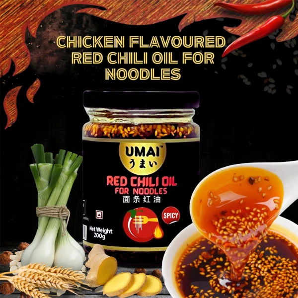 Umai Red Chilli Oil for Noodle 200g