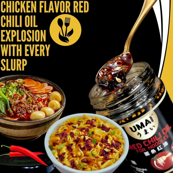 Umai Red Chilli Oil for Noodle 200g
