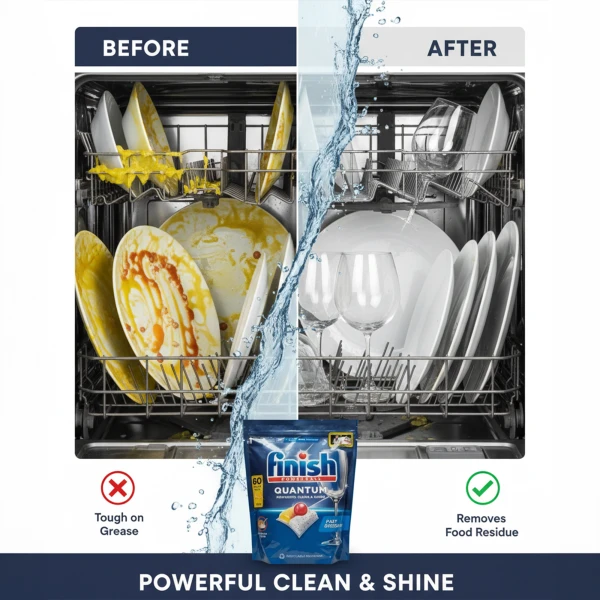Finish Quantum Dishwasher Lemon 60 Tabs