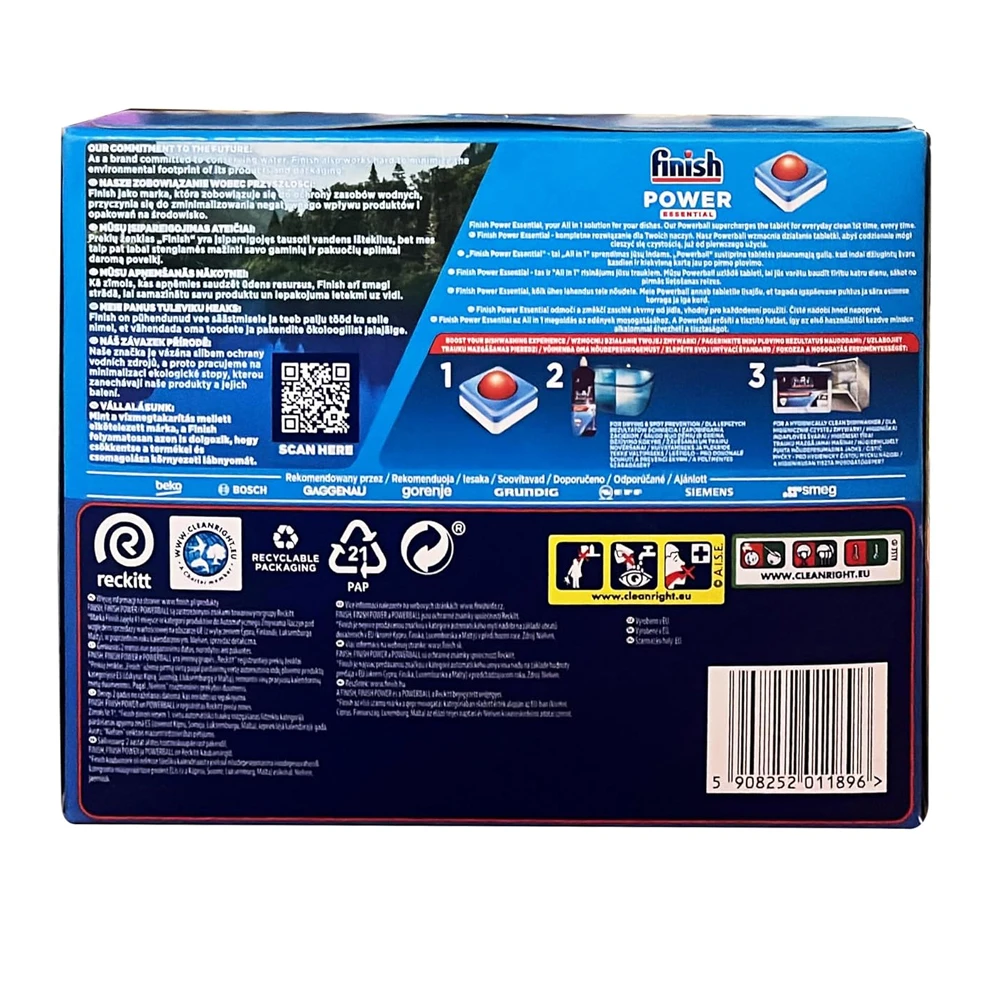 Power Essential Dishwasher Lemon 30 Tab