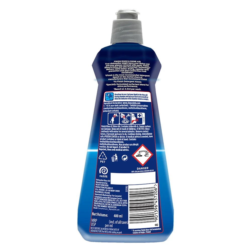 Dishwasher Rinse Aid Liquid 400ml