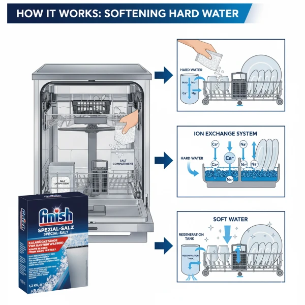 Finish 5x Power Dishwasher Cleaner salt 1.2 Kg