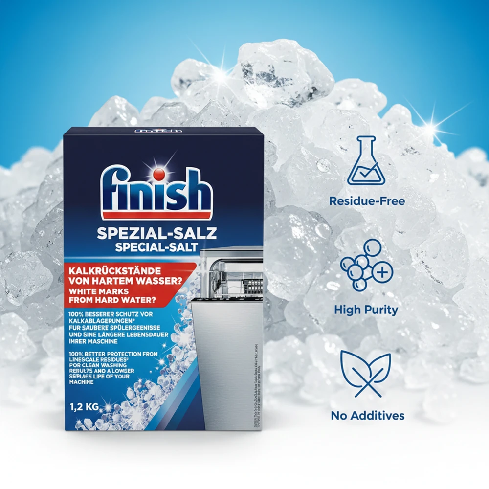 Finish 5x Power Dishwasher Cleaner salt 1.2 Kg