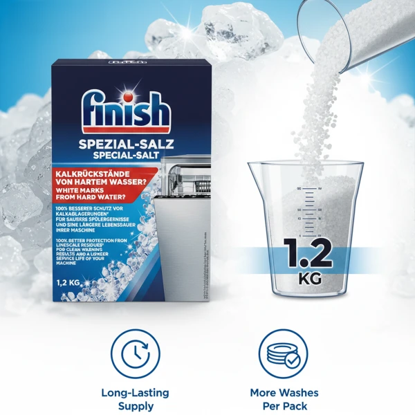 Finish 5x Power Dishwasher Cleaner salt 1.2 Kg