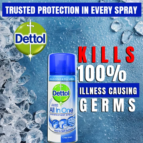 Dettol Disinfectant Spray Crisp Linen 400ml