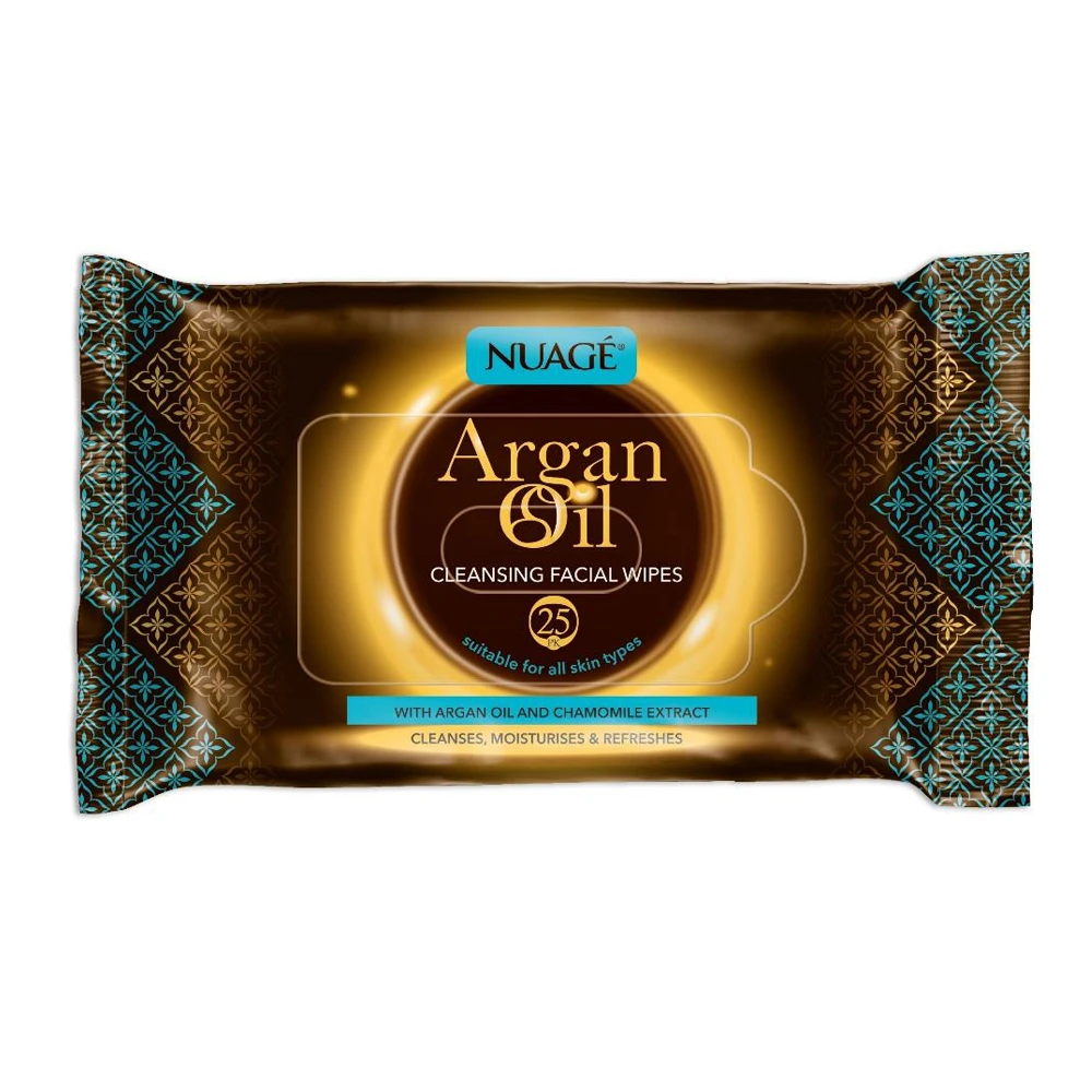Argan Oil Cleansing Facial Wipes 25pk