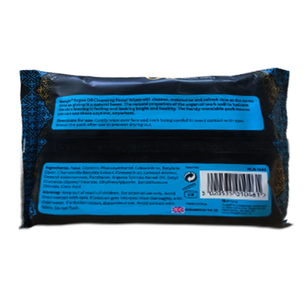 Argan Oil Cleansing Facial Wipes 25pk