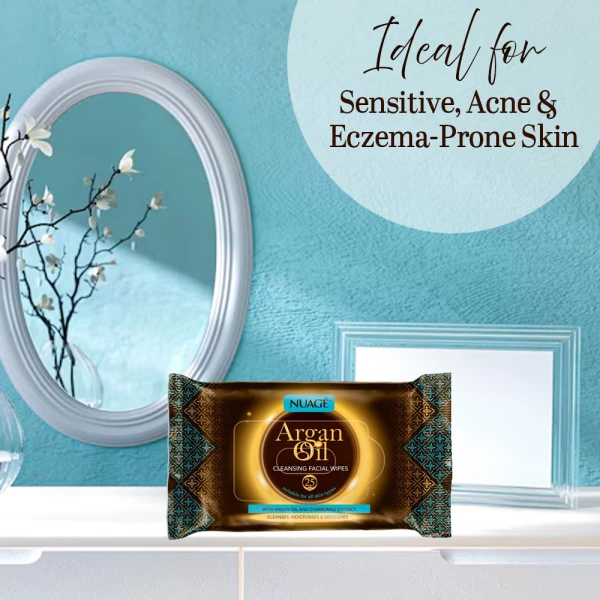 Argan Oil Cleansing Facial Wipes 25pk