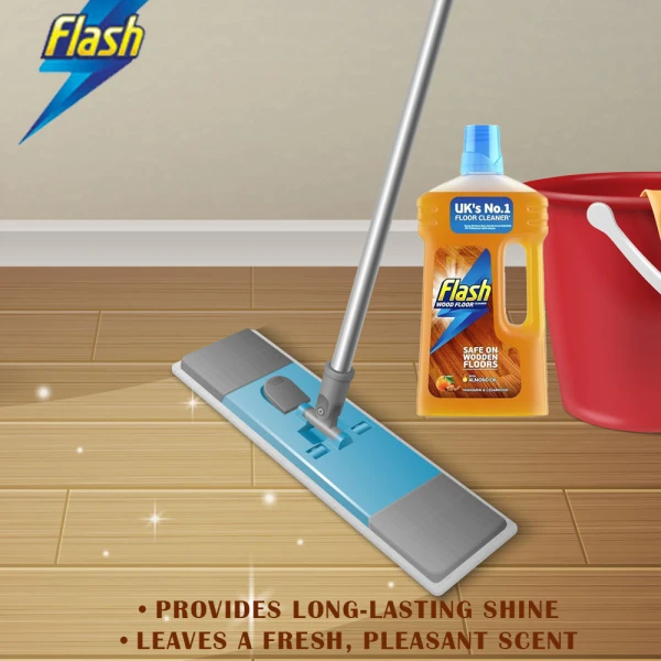 Flash MultiPurpose Wood Floor With Orange Peel Oil Cleaner 1L