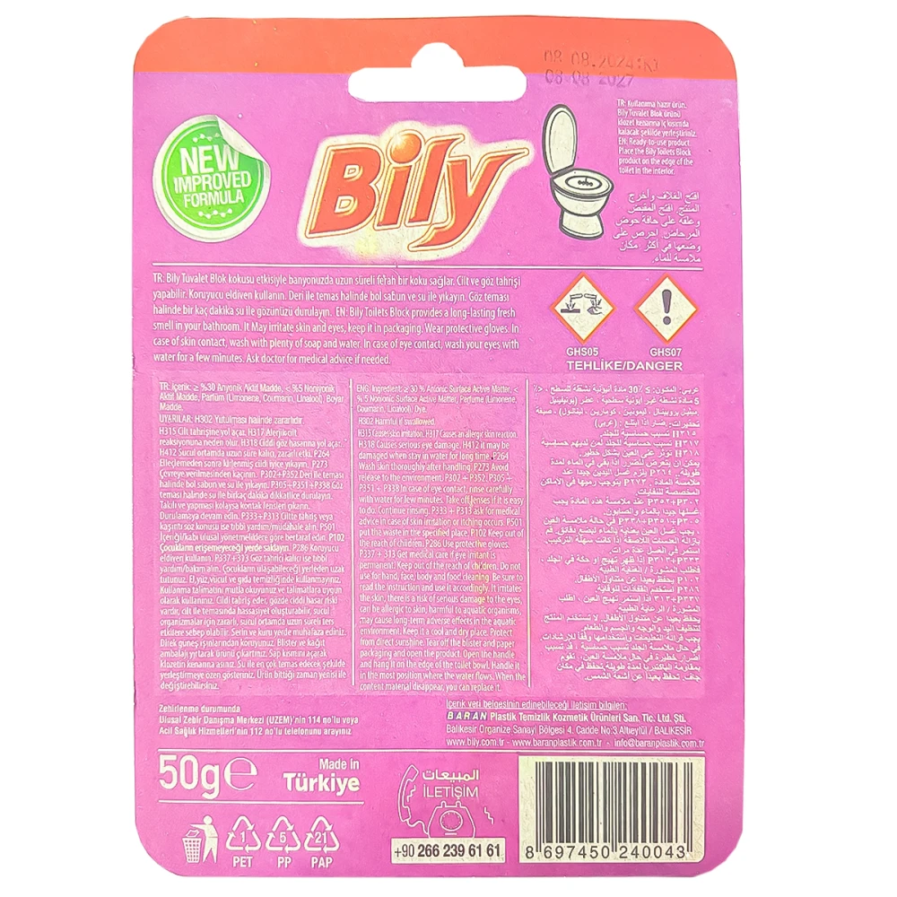 Bily Aktive WC Cleaner 50g Floral
