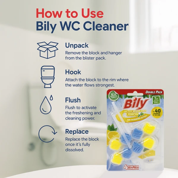 Aktive WC Cleaner 2X50g Lemon
