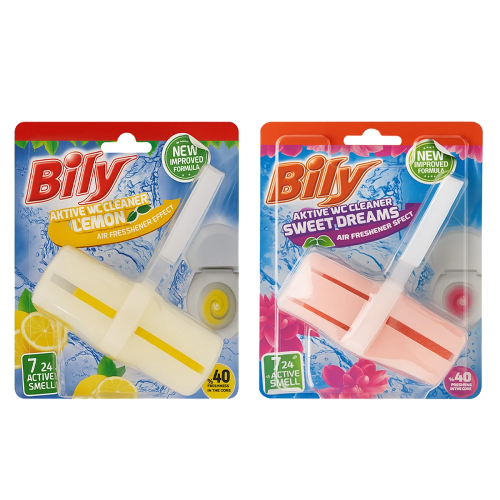Toilet Rim Block 40g Lemon and Floral (Pack of 2)