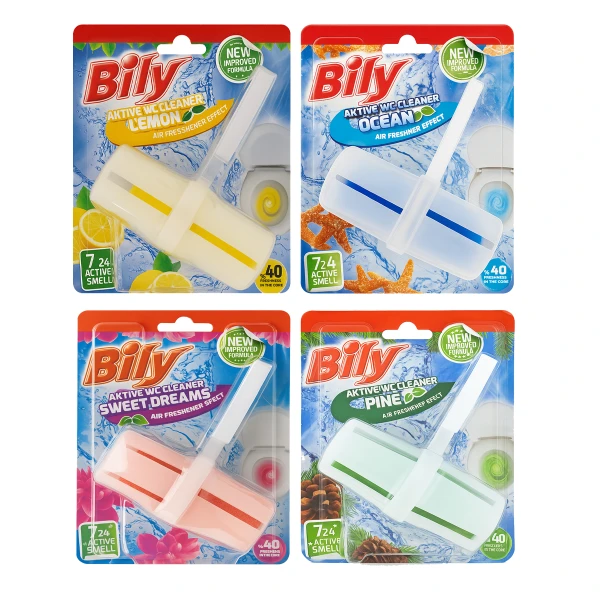 Toilet Rim Block 40g Lemon and Floral (Pack of 2)