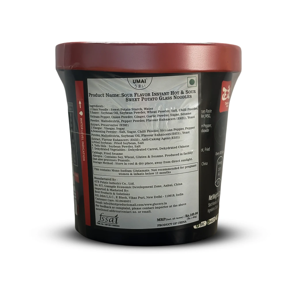 UMAI Sour Flavour Instant Sour Potato Glass Noodles 121g