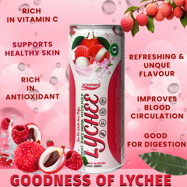 Lychee Fruit Juice with Pulp 250ml