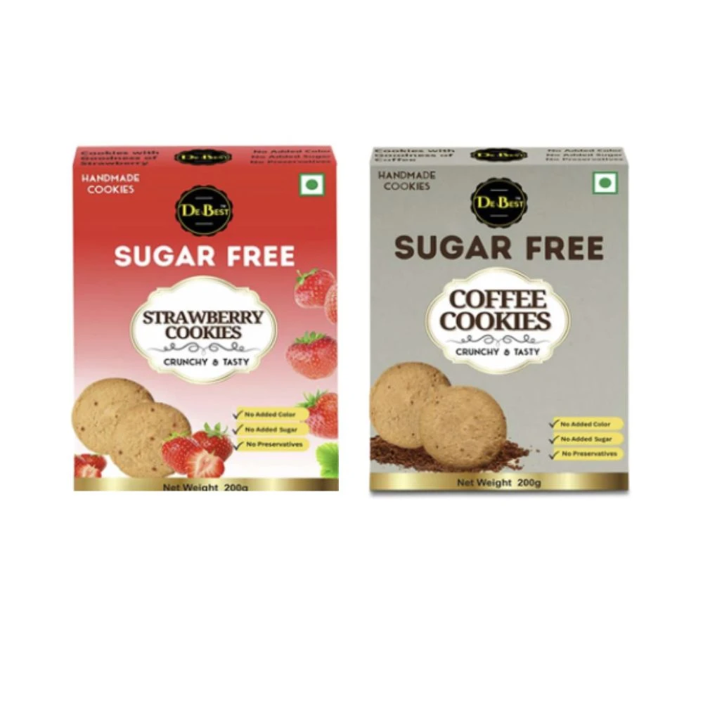 Sugar Free Strawberry and Coffee Cookies (Pack of 2)