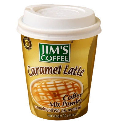 Jim's Instant Cup Coffee Caramel latte 35g