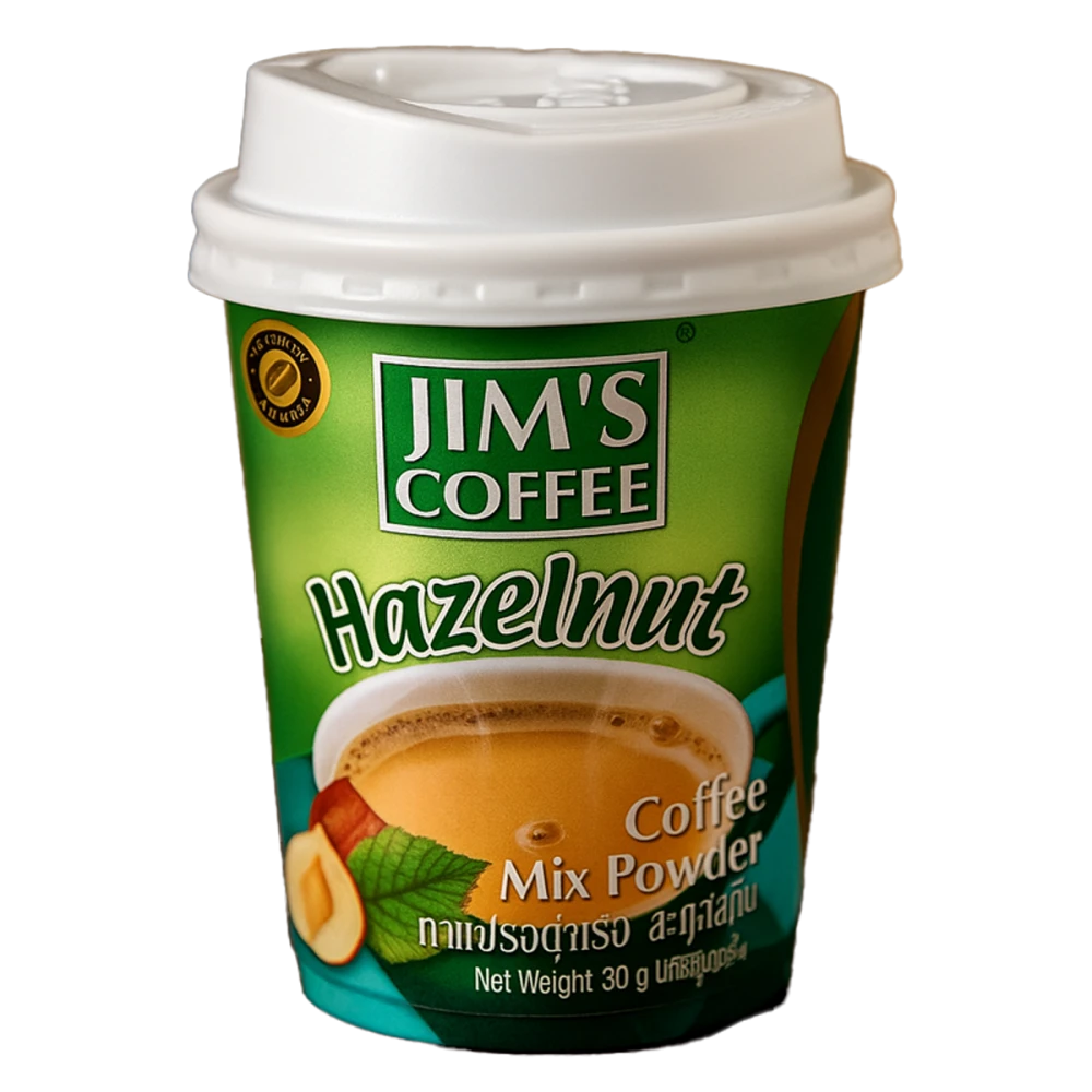 Jim's Instant Cup Coffee Hazlenut 35g