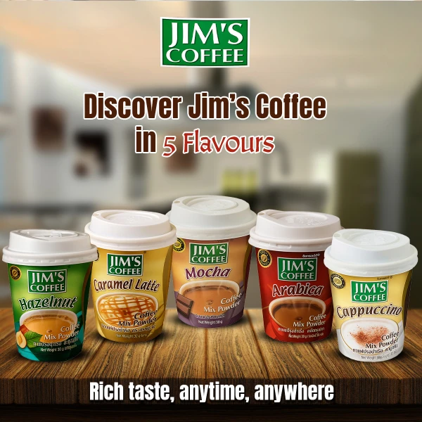 Jim's Instant Cup Coffee Mocha 30g (Pack of 2)
