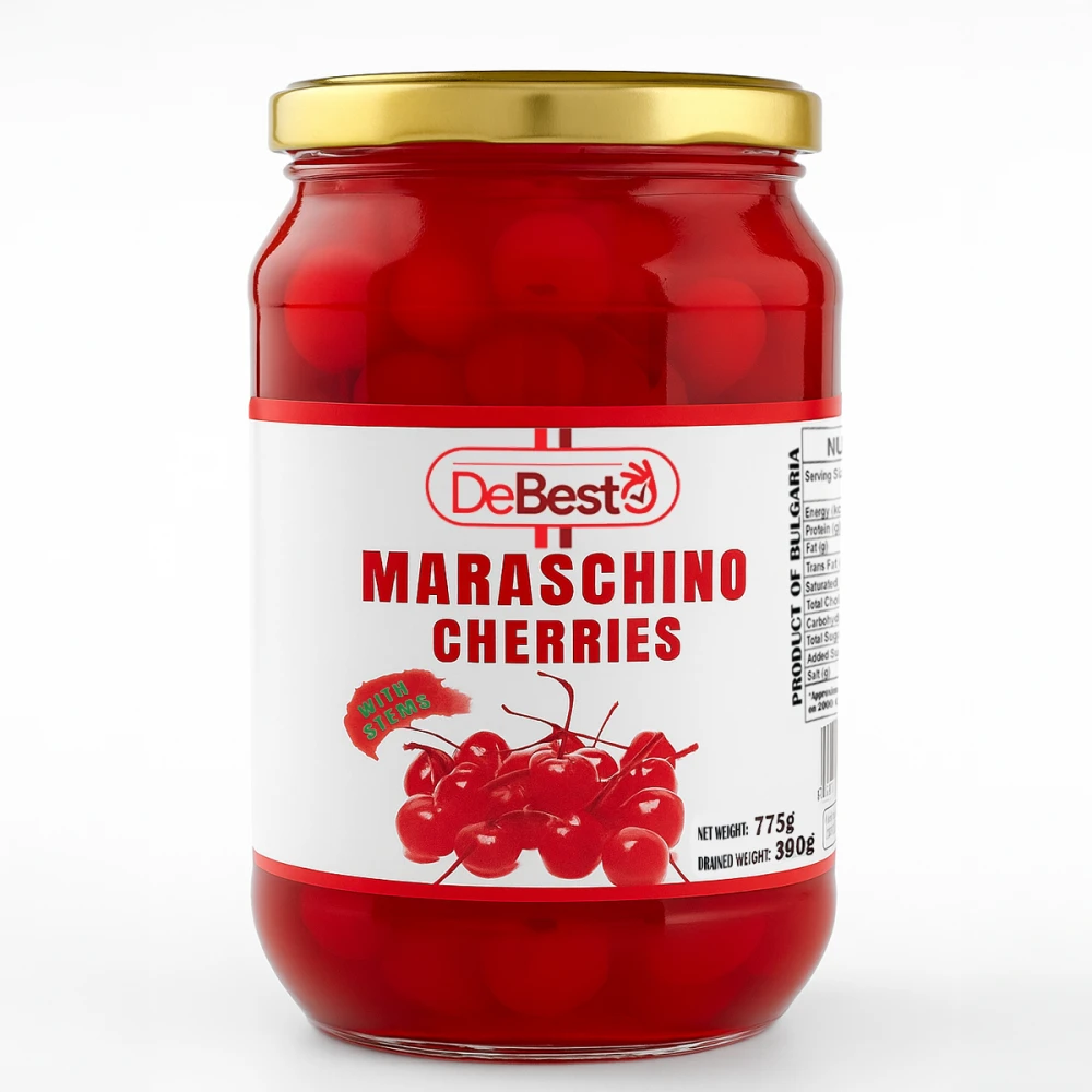 Maraschino Cocktail Cherries With Stem 775g