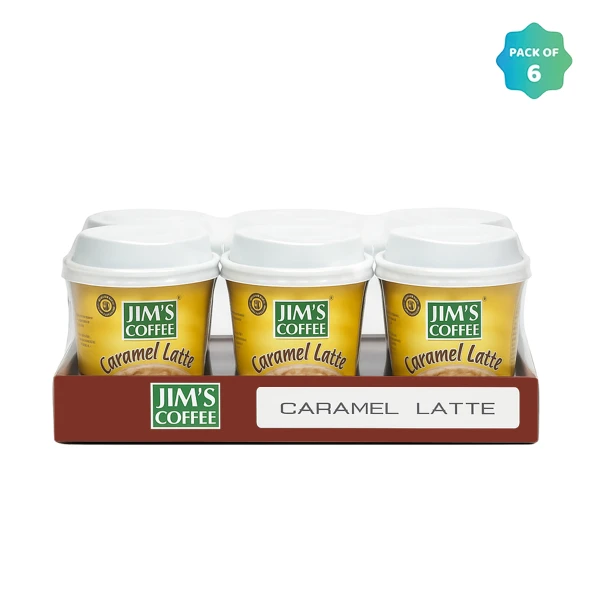 Jim's Instant Cup Coffee Hazlenut 30g (Pack of 6)