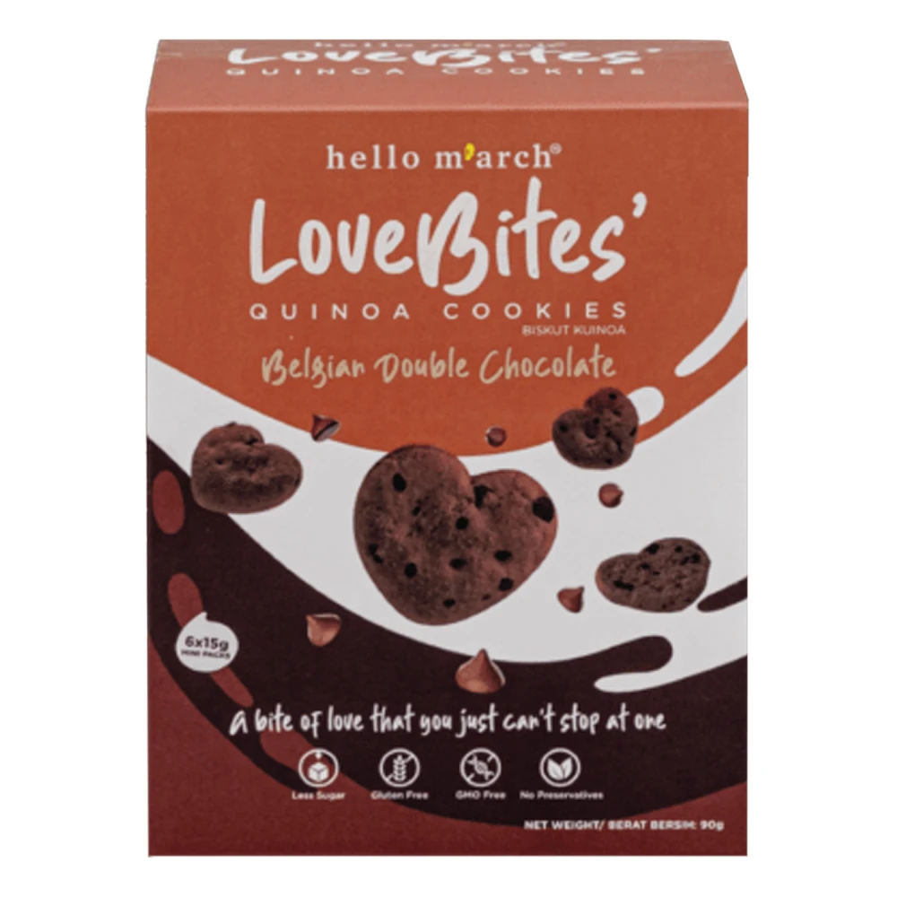 Hello M’arch Gluten Free Quinoa Cookies Dark Chocolate 90g