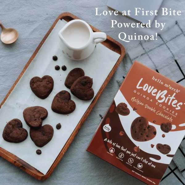 Hello M’arch Gluten Free Quinoa Cookies Dark Chocolate 90g