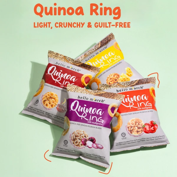Hello M'arch Quinoa Ring Snacks Cheese 30g