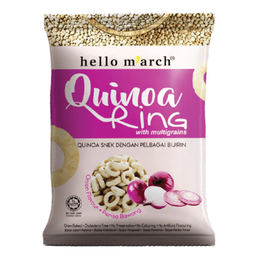 Hello M'arch Quinoa Ring Snacks Onion 30g