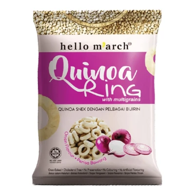 Hello M'arch Quinoa Ring Snacks Onion 30g