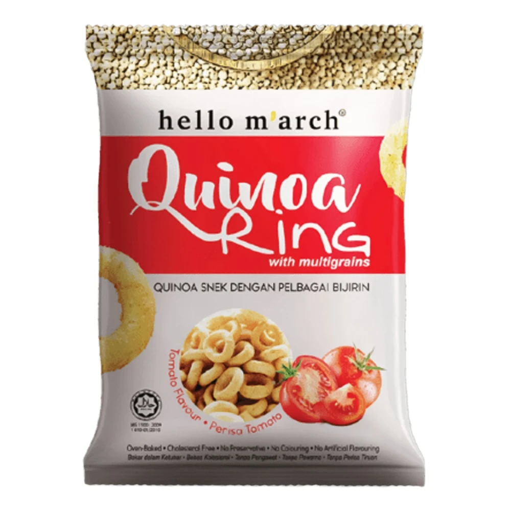 Hello M'arch Quinoa Ring Snacks Tomato 30g