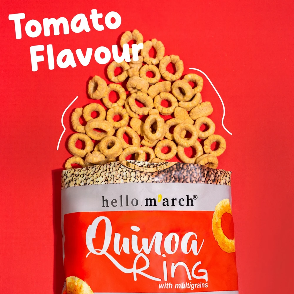 Hello M'arch Quinoa Ring Snacks Tomato 30g