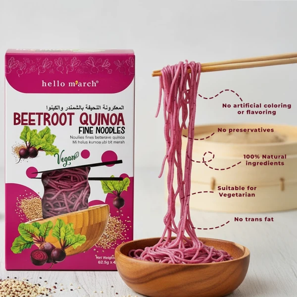 Hello M’arch Quinoa Beetroot Noodles 250g